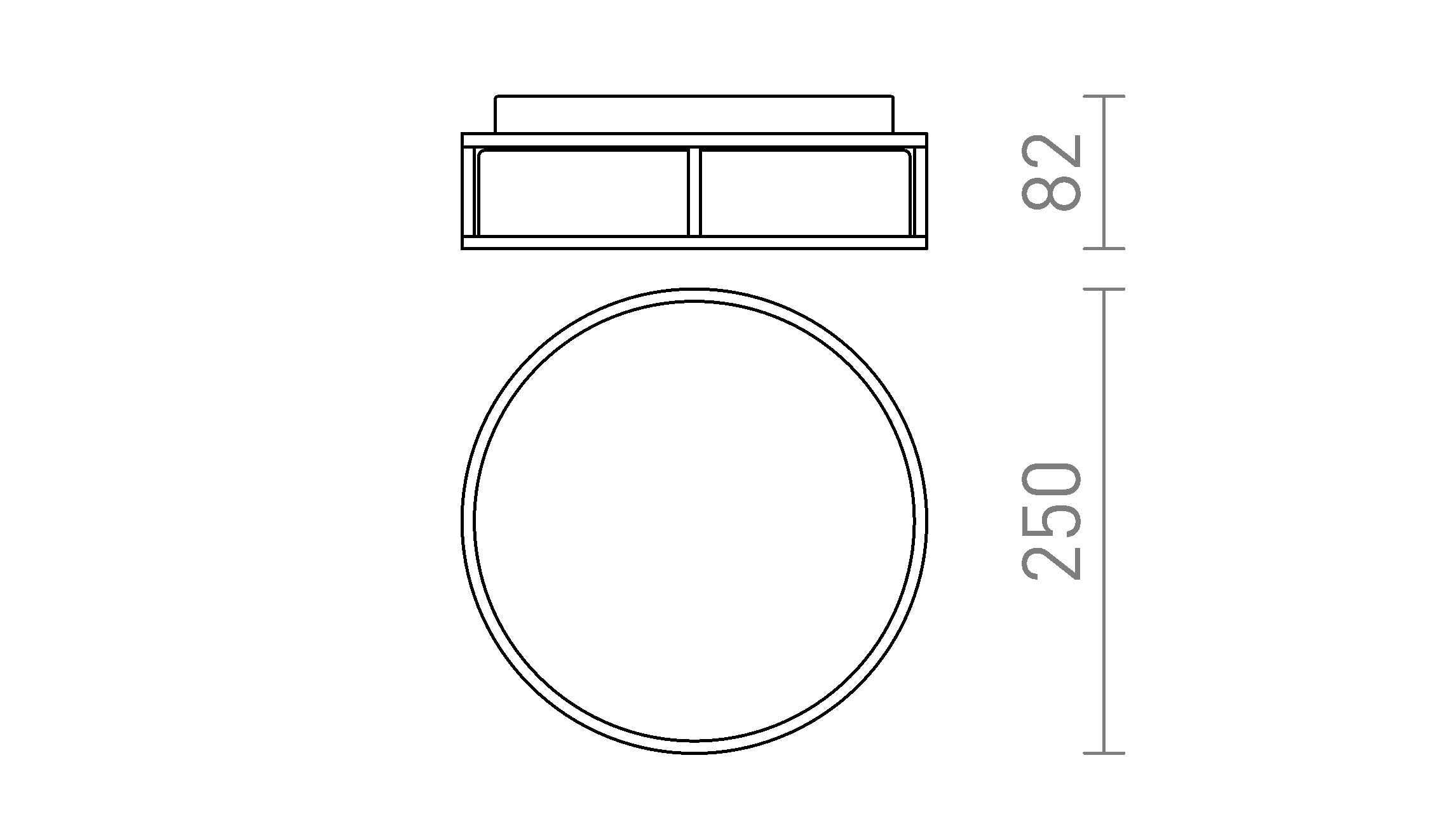 GRANDE LED 25 - Product sketch