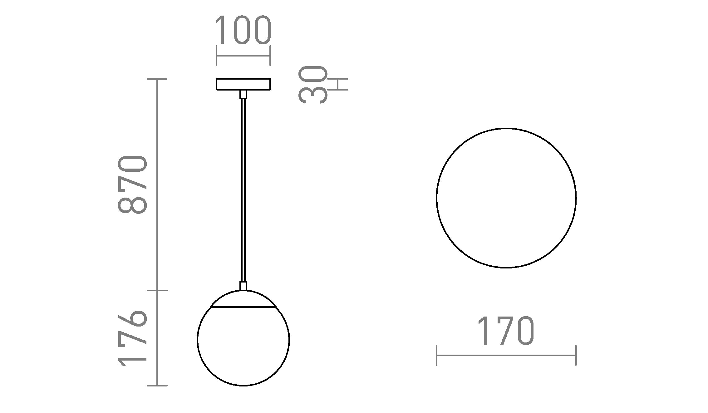 BOLLY PENDELLEUCHTE - Product sketch
