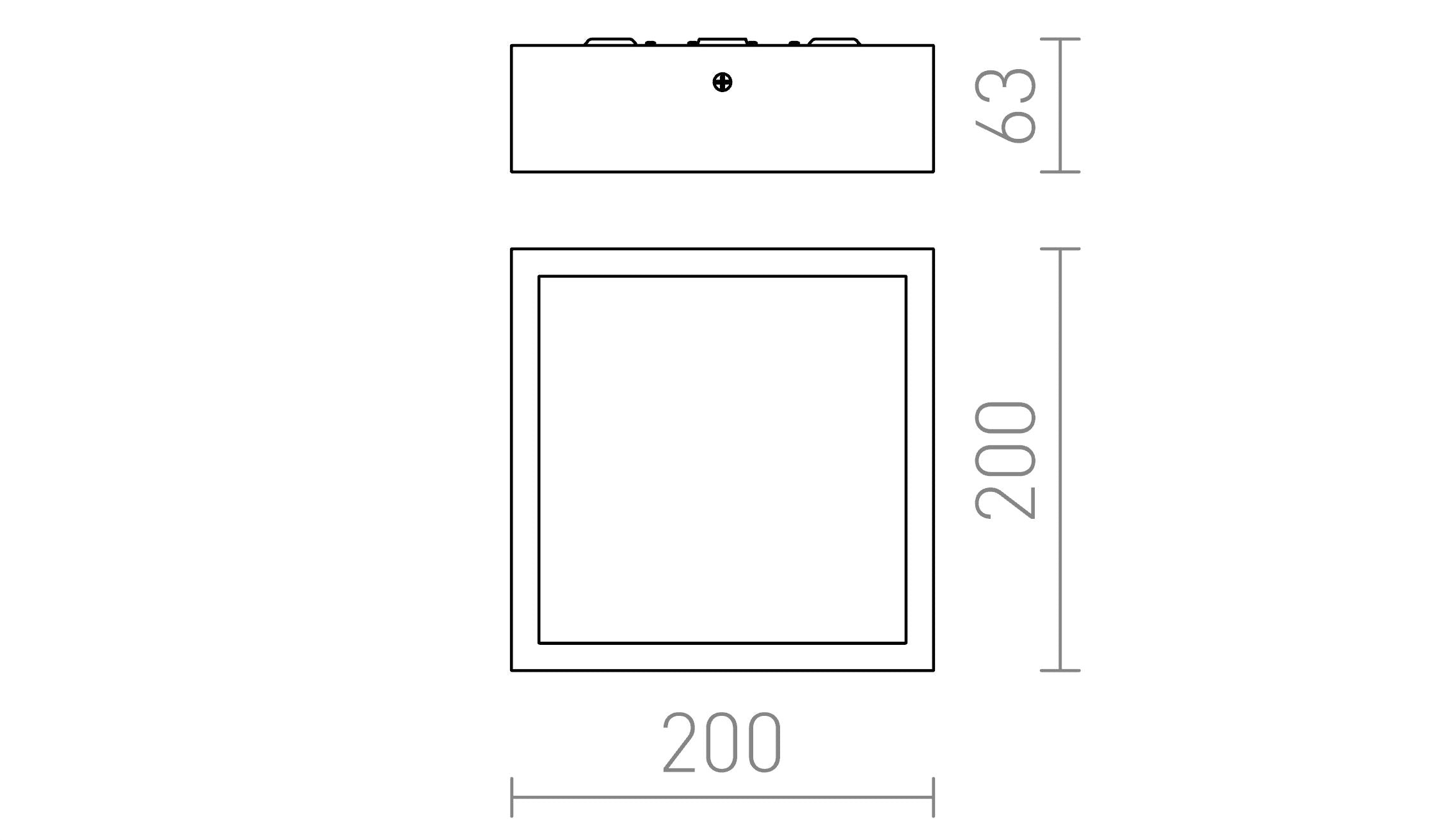 STRUCTURAL LED AUFBAULEUCHTE 20x20 - Product sketch