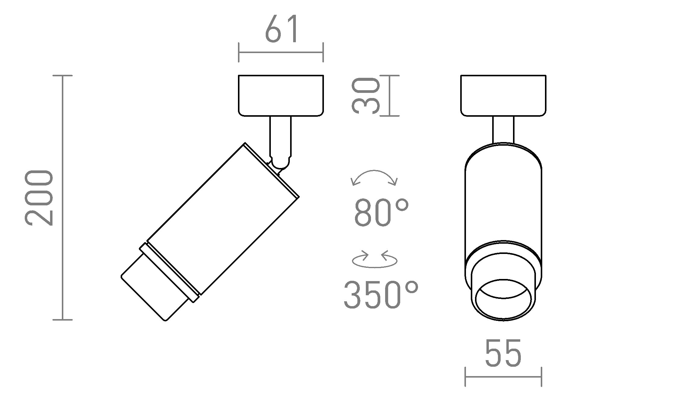 OPTIMUS DECKENLEUCHTE - Product sketch