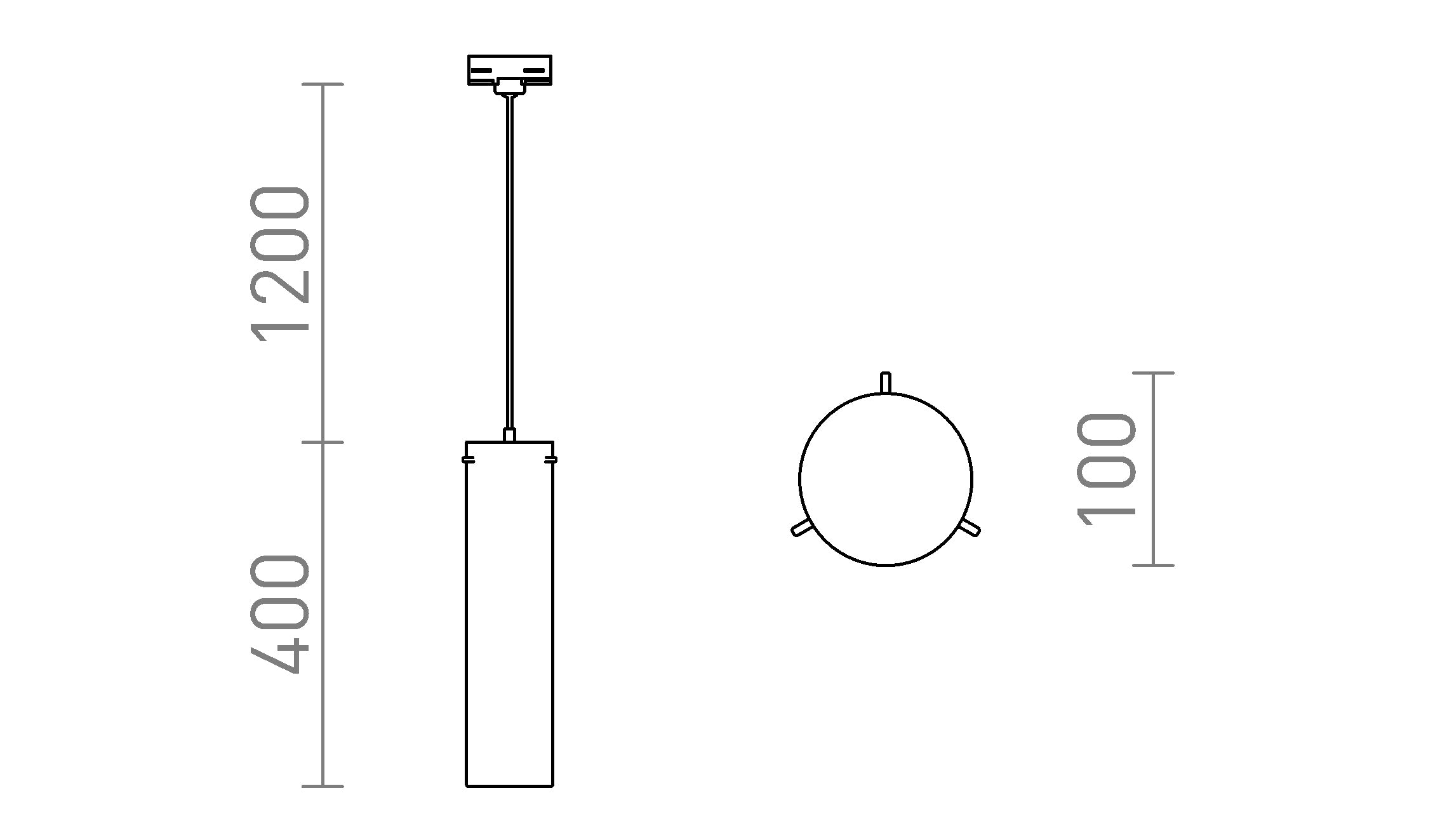 GARNISH FÜR 3-PHASEN-STROMSCHIENE - Product sketch