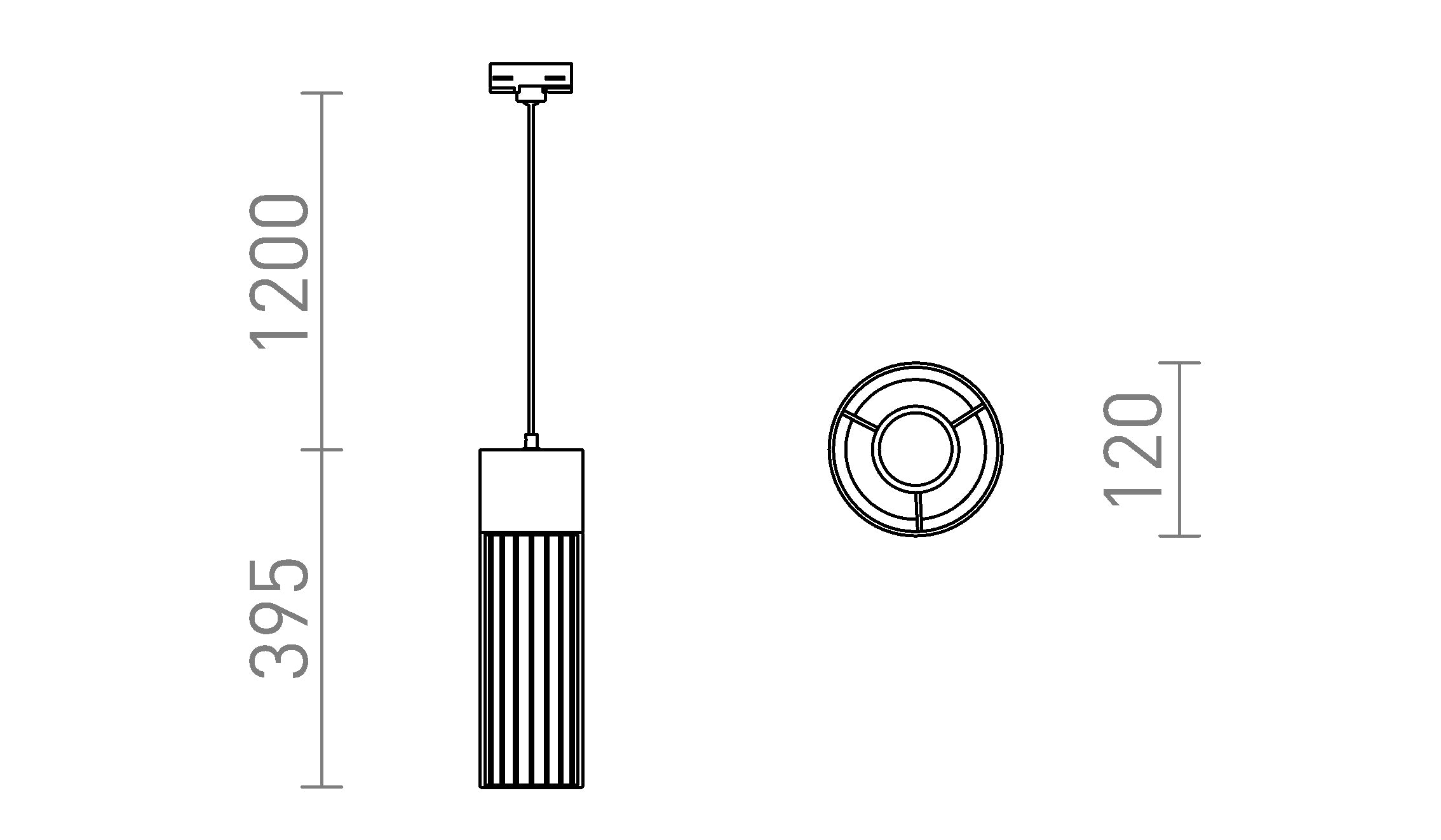 BURTON FÜR 3-PHASE-STROMSCHIENE - Product sketch