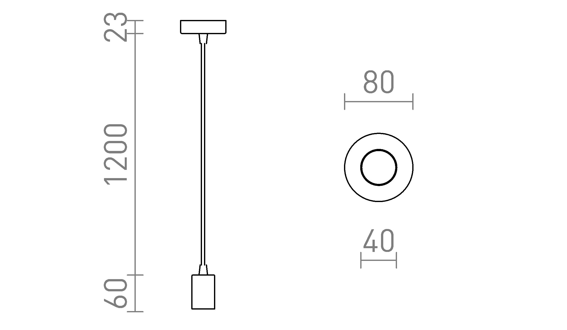 ARAQ PENDELLEUCHTE - Product sketch