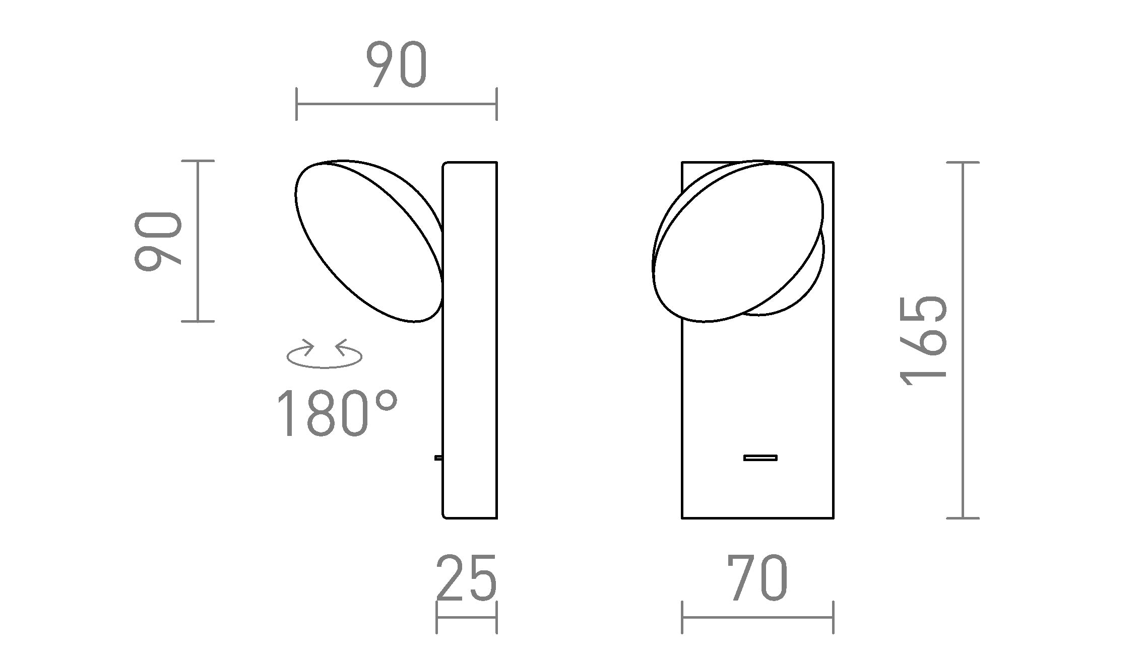 ELISEO WANDLEUCHTE - Product sketch