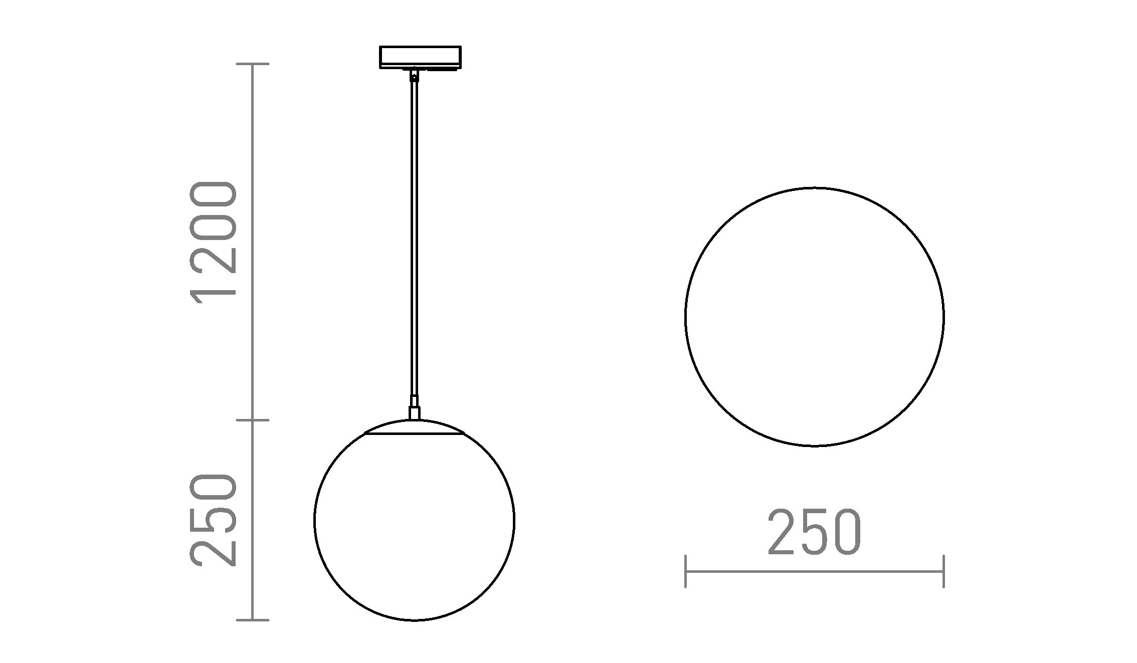 LUNA 25 FÜR 1-PHASEN-STROMSCHIENE - Product sketch
