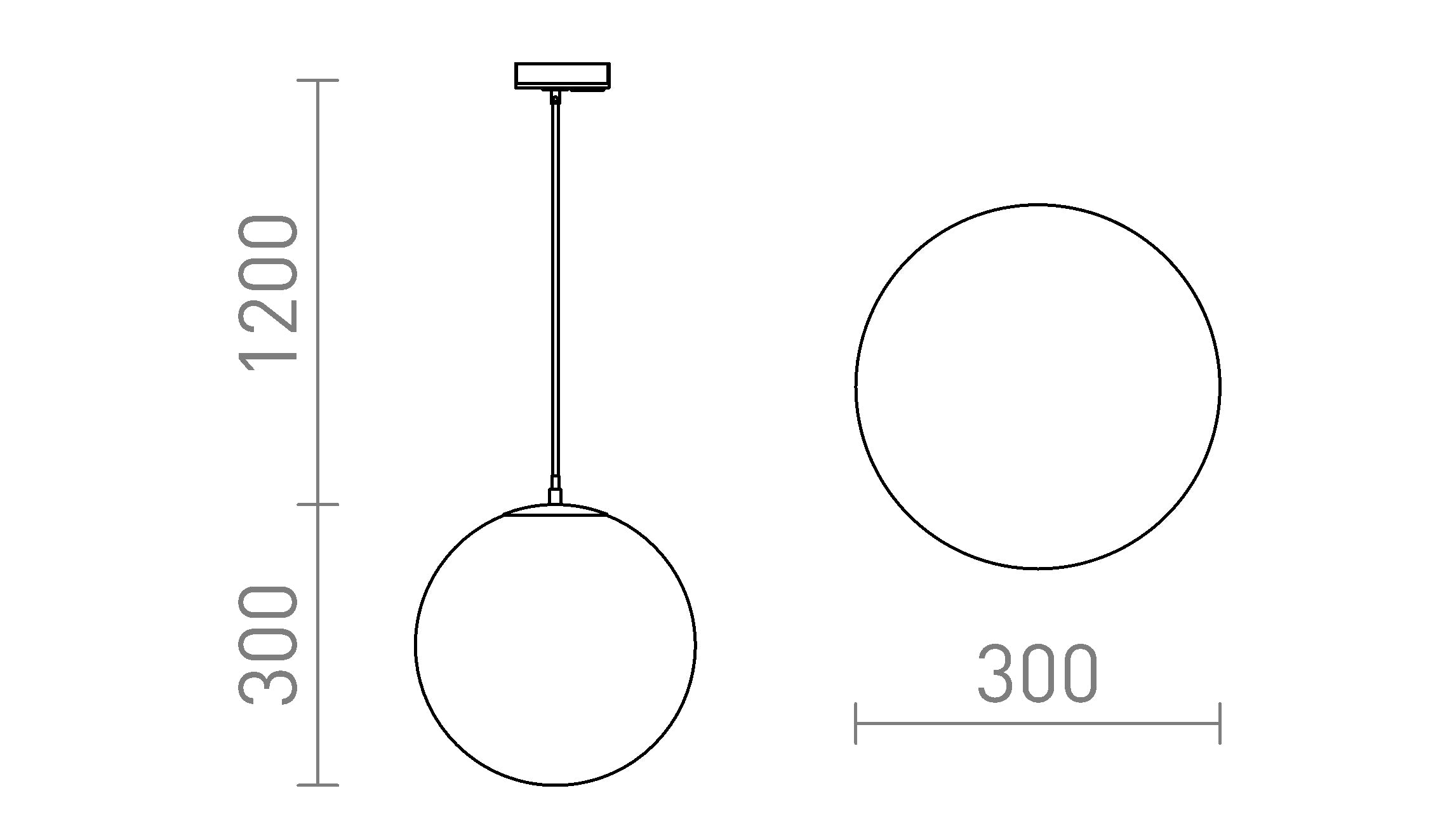 LUNA 30 FÜR 1-PHASEN-STROMSCHIENE - Product sketch