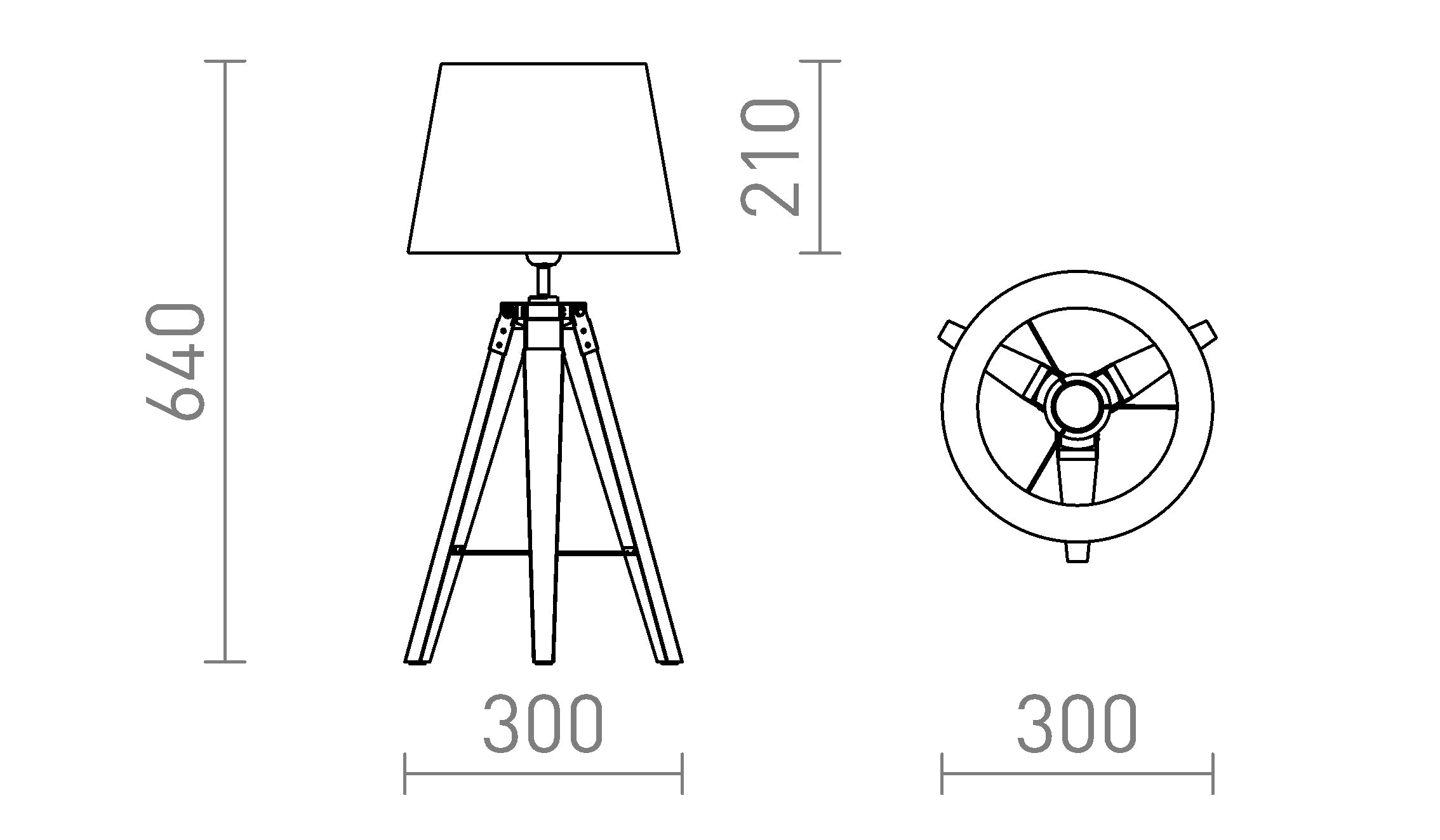 ALVIS/AMBITUS TISCHLEUCHTE - Product sketch