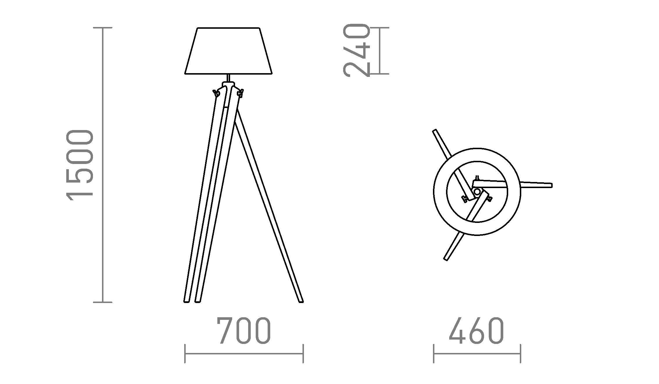 AMBITUS STANDLEUCHTE - Product sketch