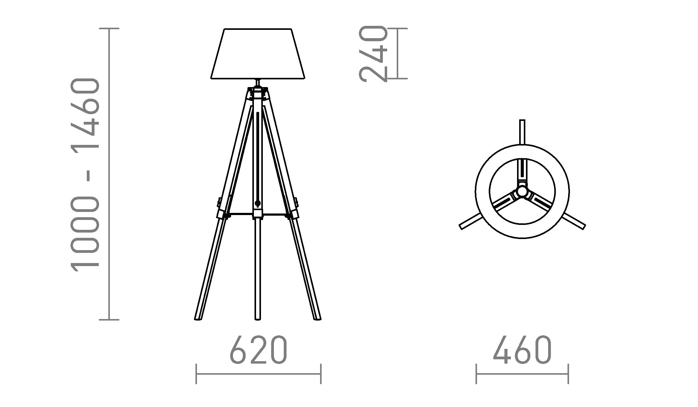 ALVIS/AMBITUS STANDLEUCHTE - Product sketch