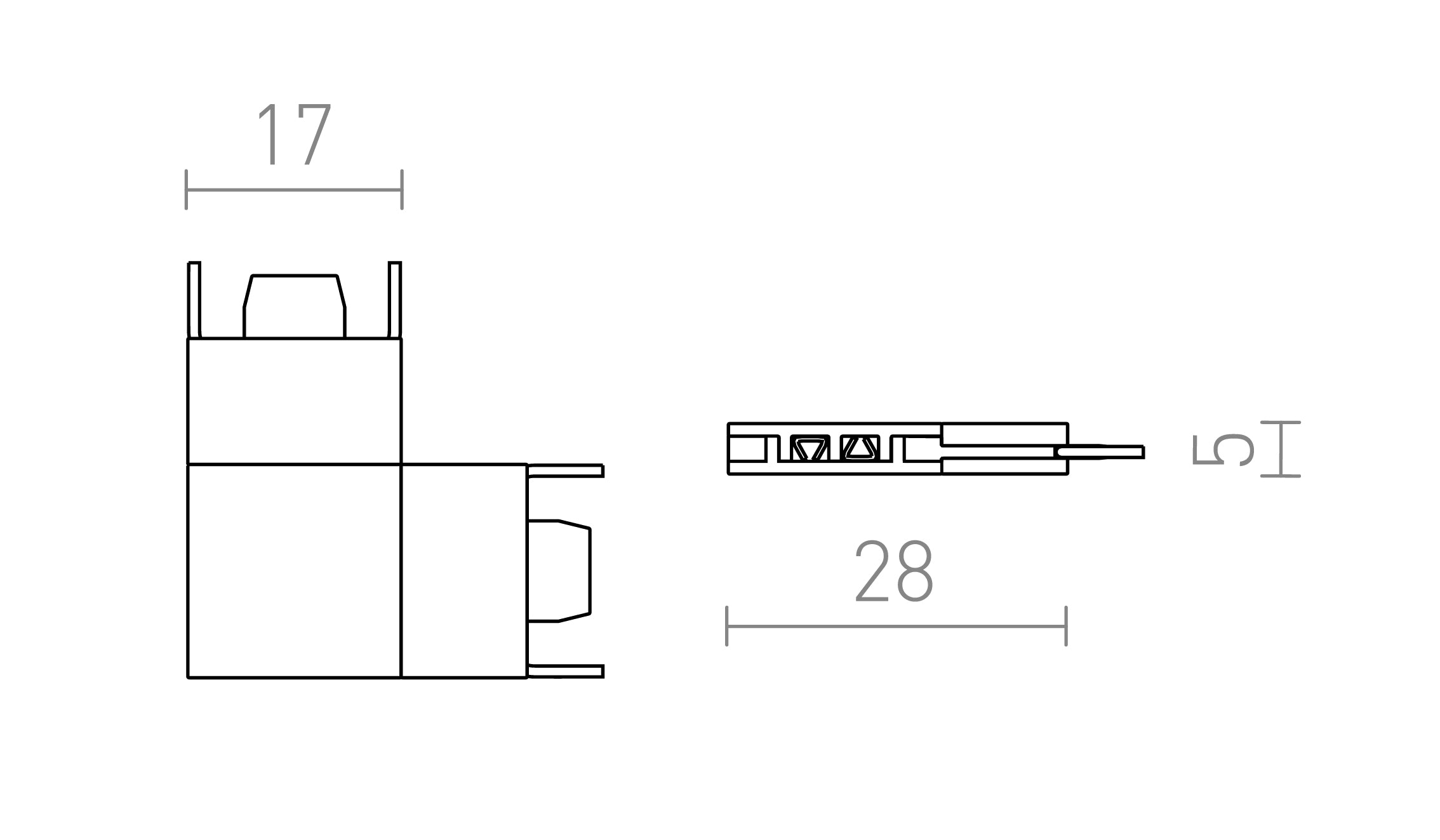 L VERBINDER FÜR VEGA SCHIENE - Product sketch