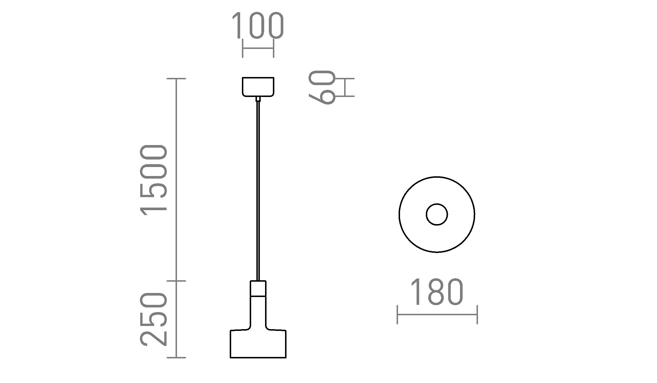 DIVINA PENDELLEUCHTE - Product sketch