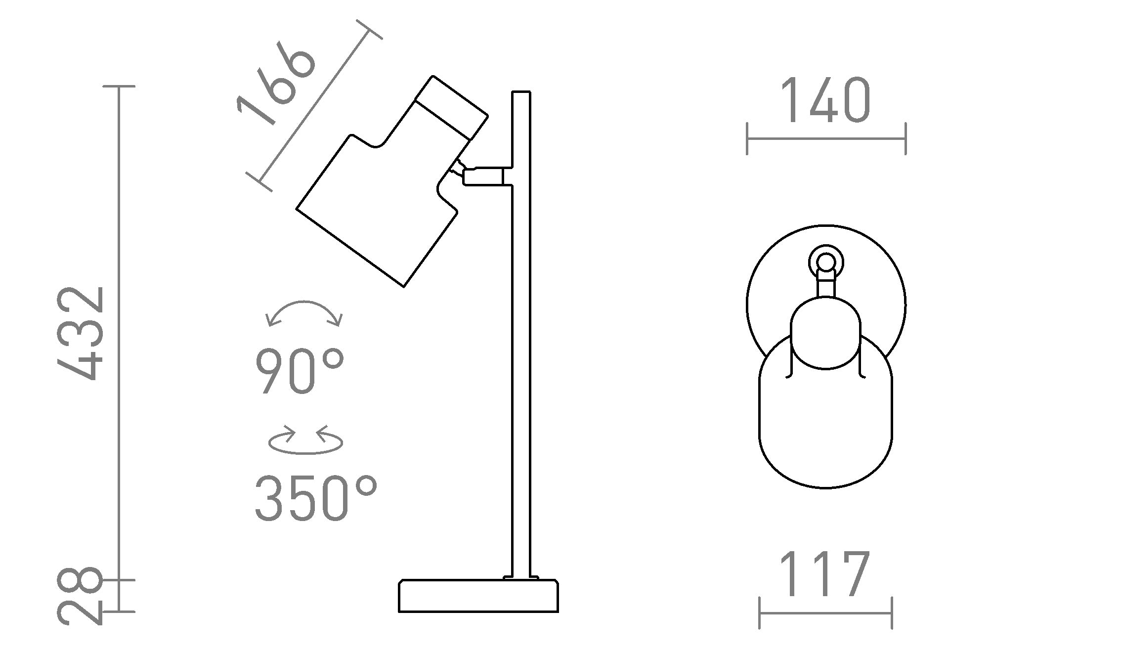 DIVINA TISCHLEUCHTE - Product sketch