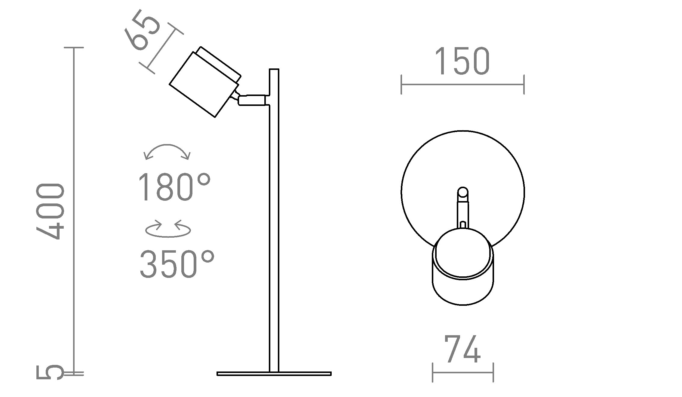NOVA TISCHLEUCHTE - Product sketch