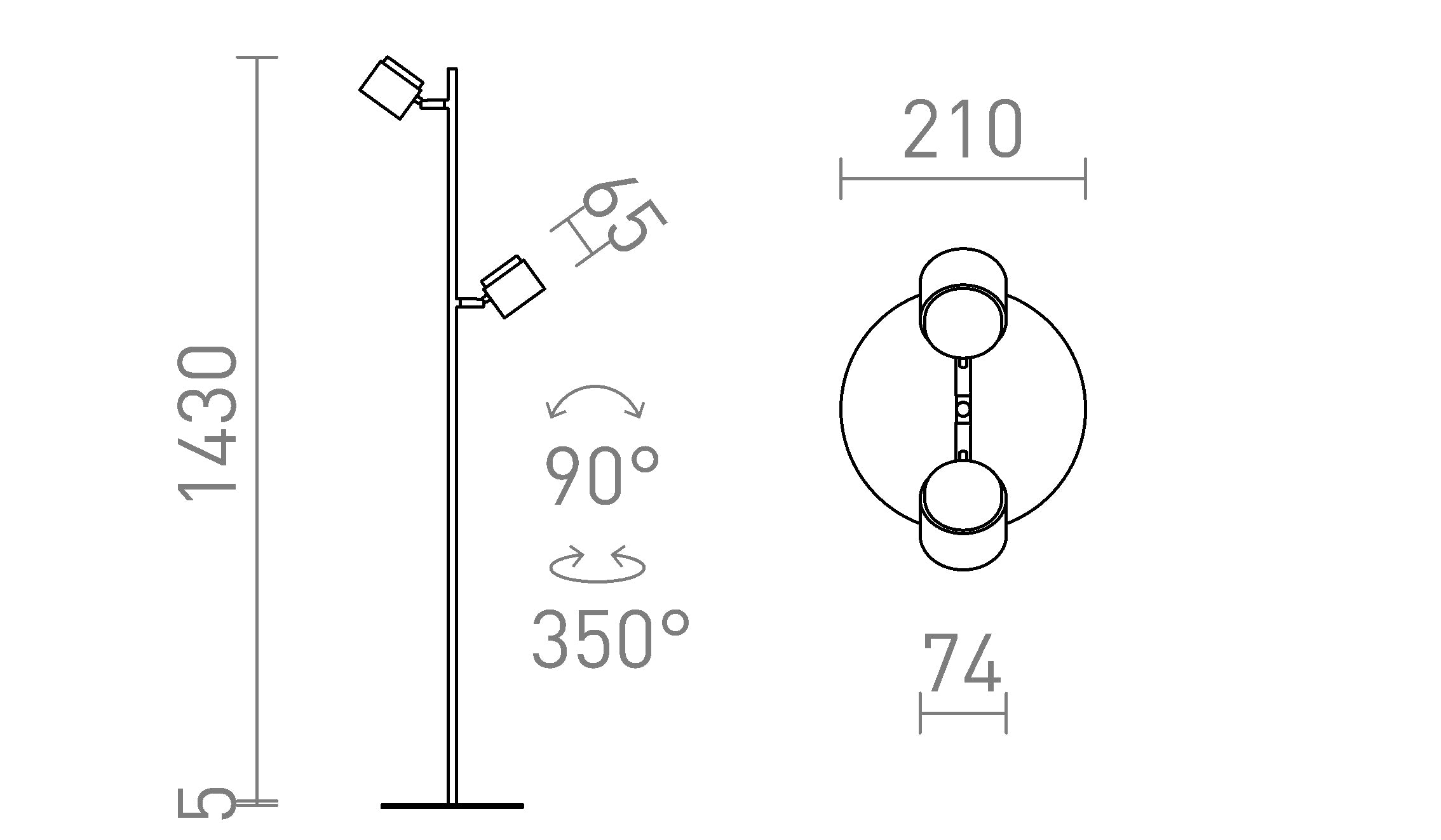 NOVA STANDLEUCHTE - Product sketch