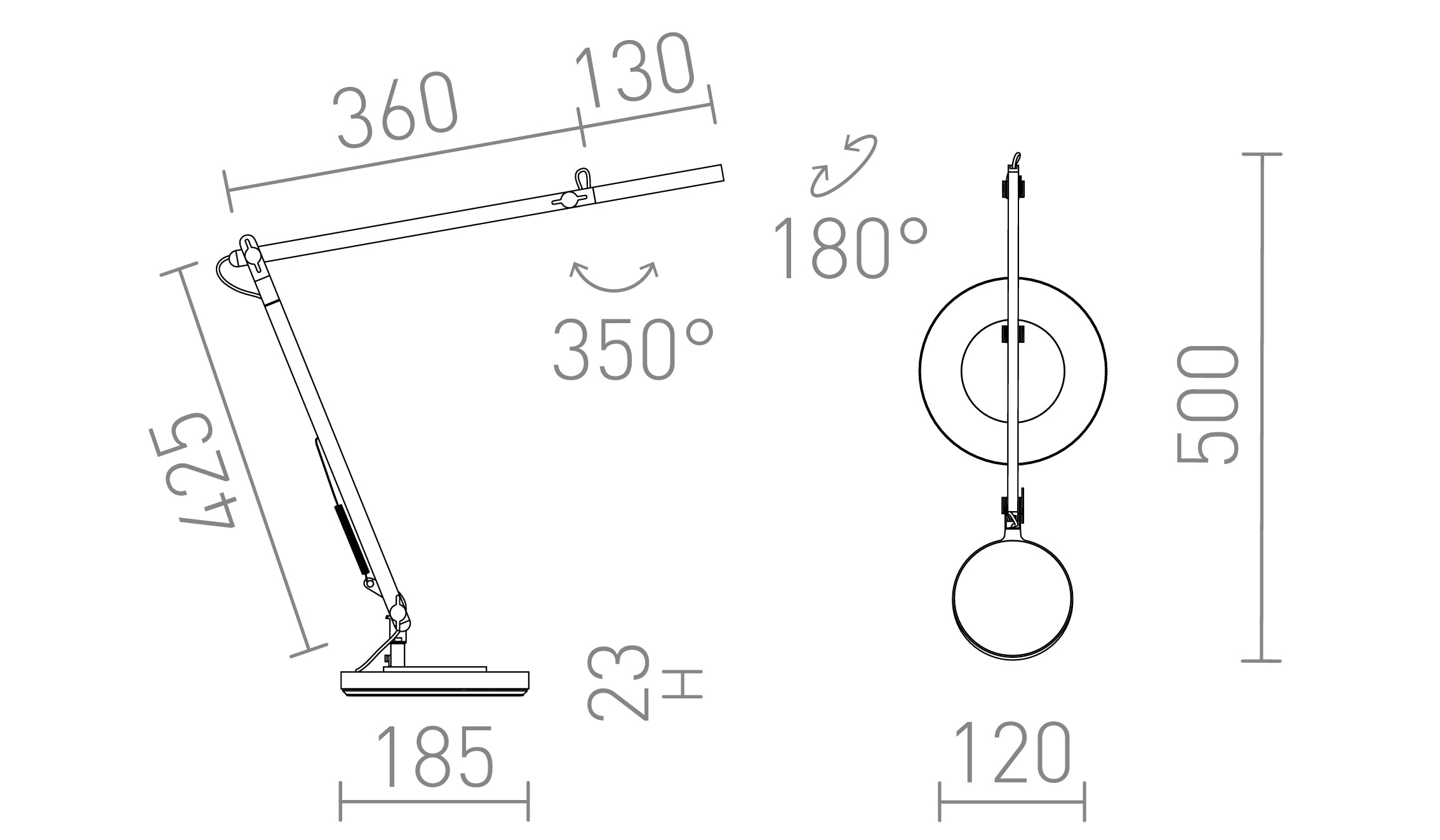 EMA TISCHLEUCHTE - Product sketch