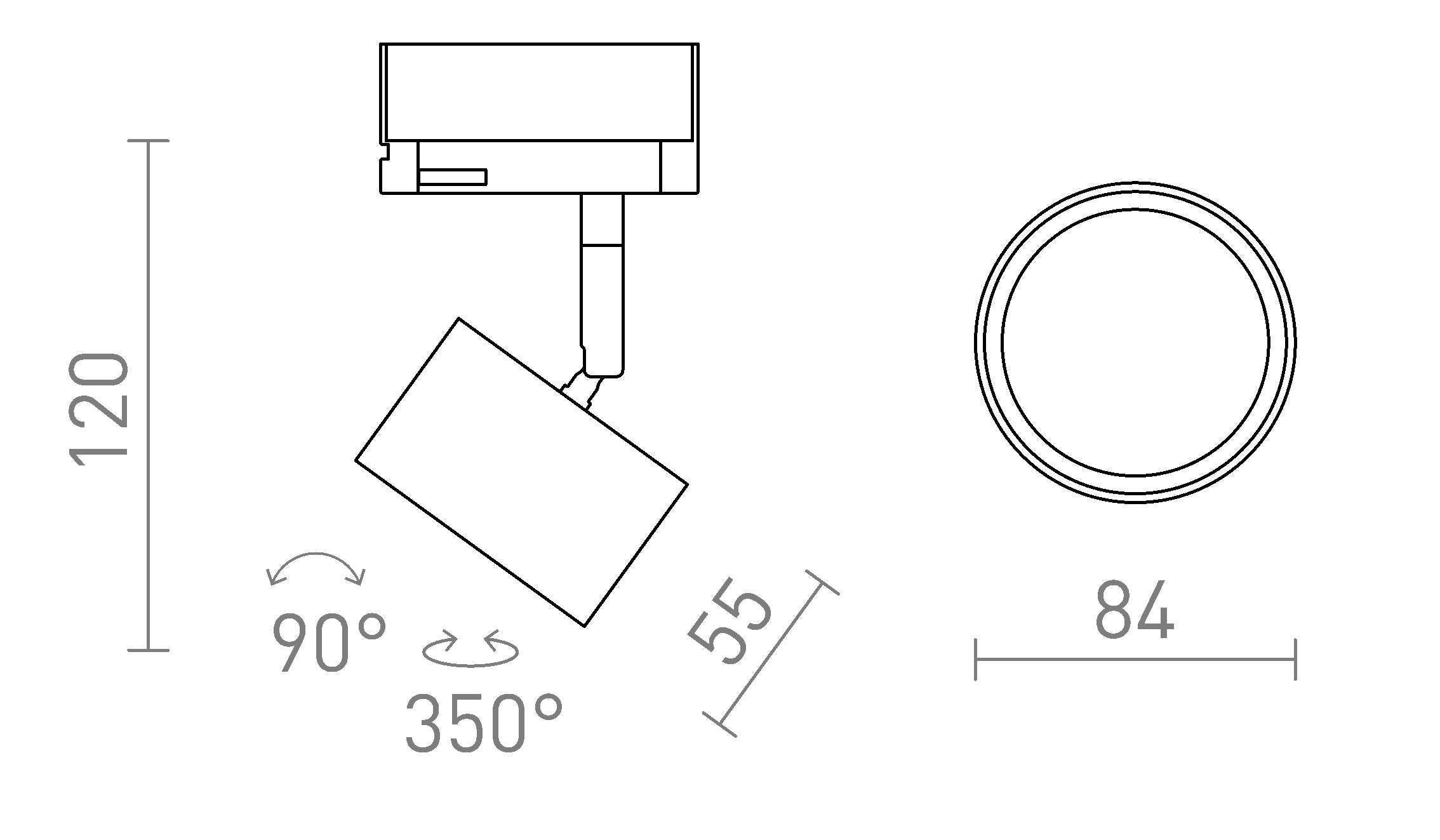 PIXEL FÜR 3-PHASEN-STROMSCHIENE - Product sketch