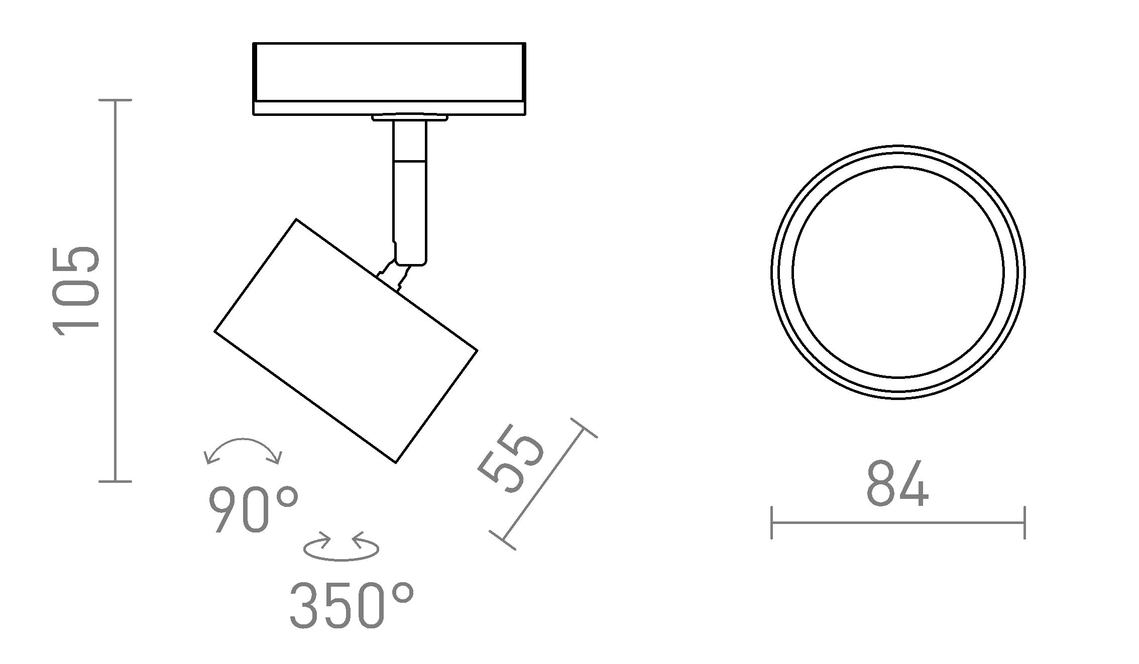 PIXEL FÜR 1-PHASEN-STROMSCHIENE - Product sketch