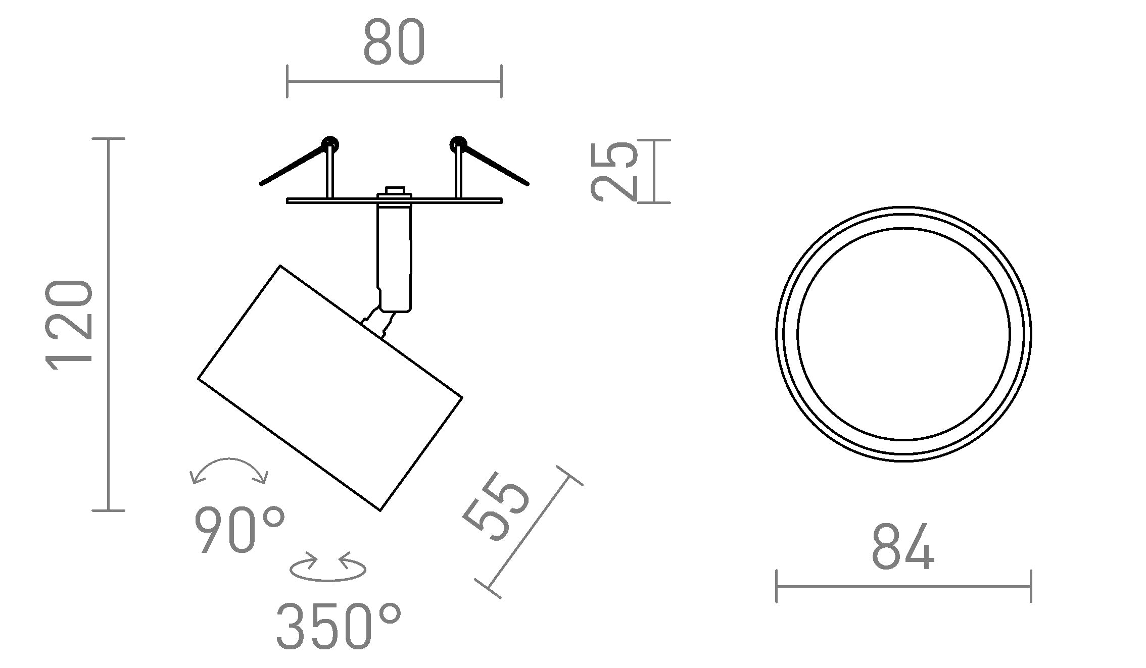 PIXEL EINBAULEUCHTE - Product sketch