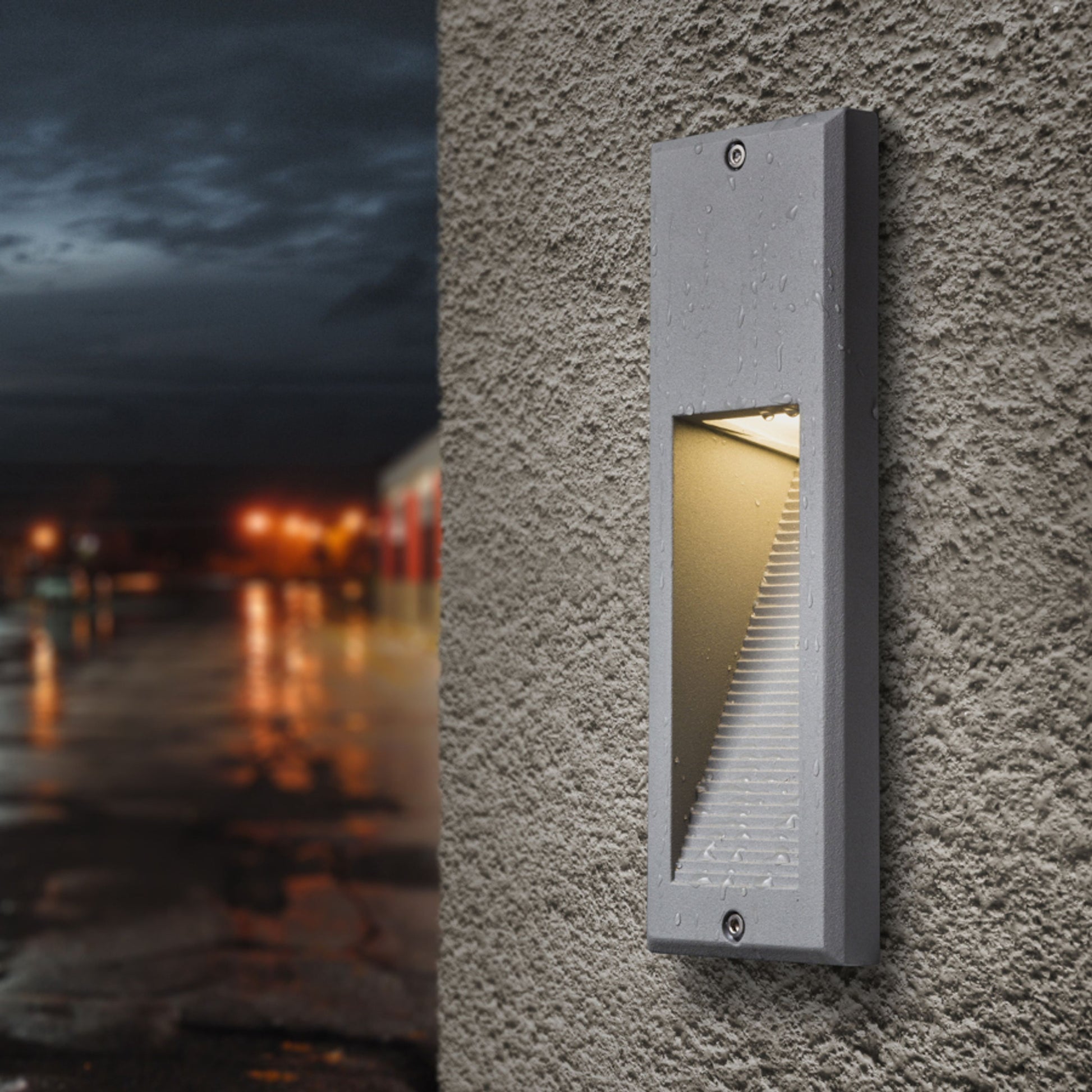 RENDL outdoor lamp FACA recessed silver grey 230V LED 2W IP54 3000K R10557 3