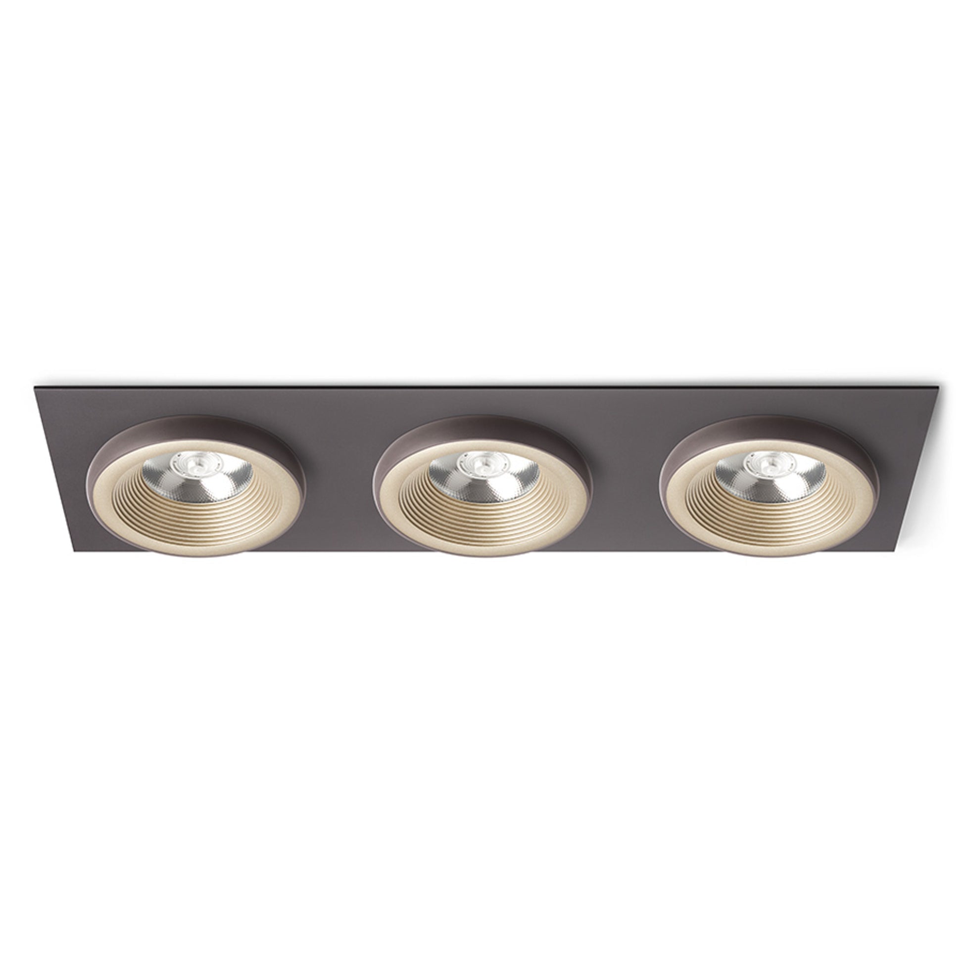 RENDL recessed light SHARM SQ III recessed pearl gold/brown 230V LED 3x10W 24° 3000K R13261 1