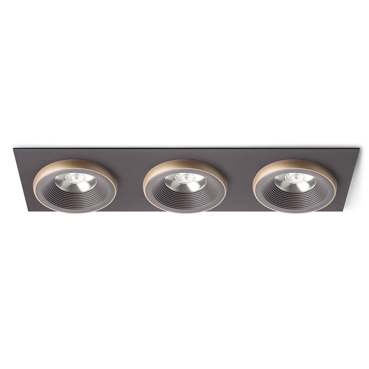 RENDL recessed light SHARM SQ III recessed brown/pearl gold 230V LED 3x10W 24° 3000K R13262 1