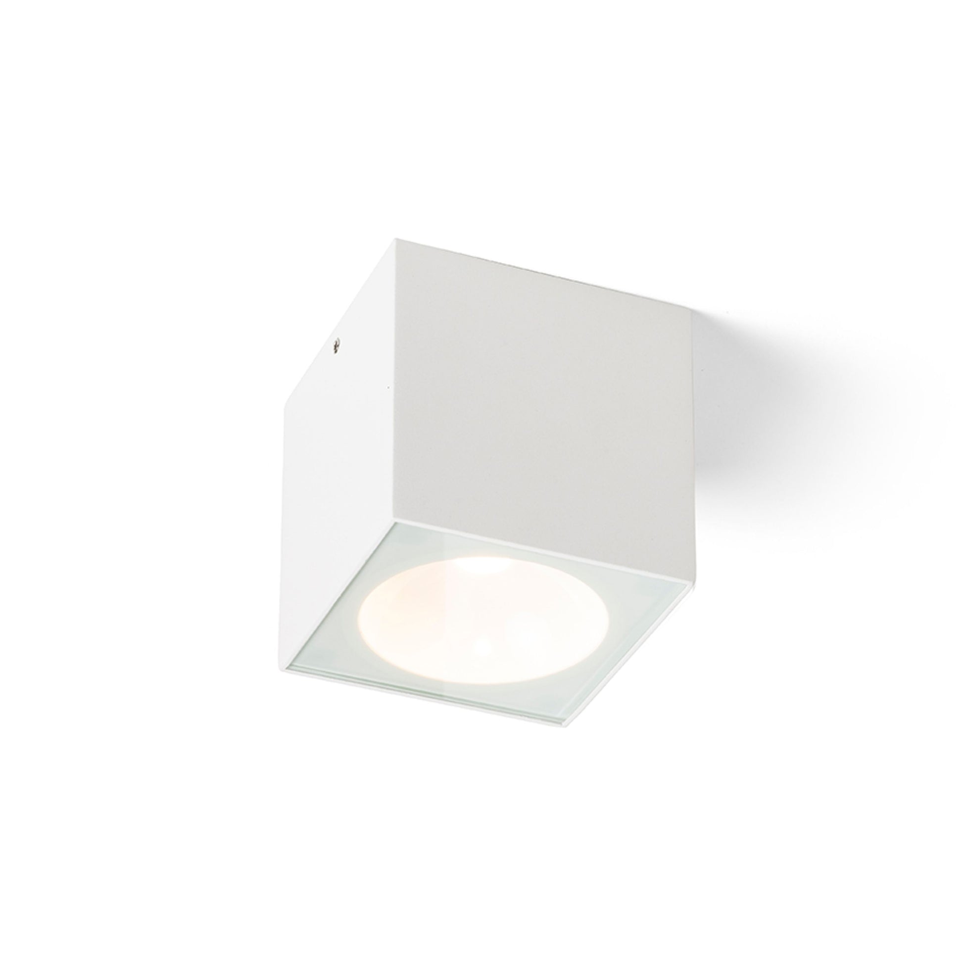 RENDL outdoor lamp SENZA SQ ceiling white clear glass 230V LED 6W IP65  3000K R13624 1