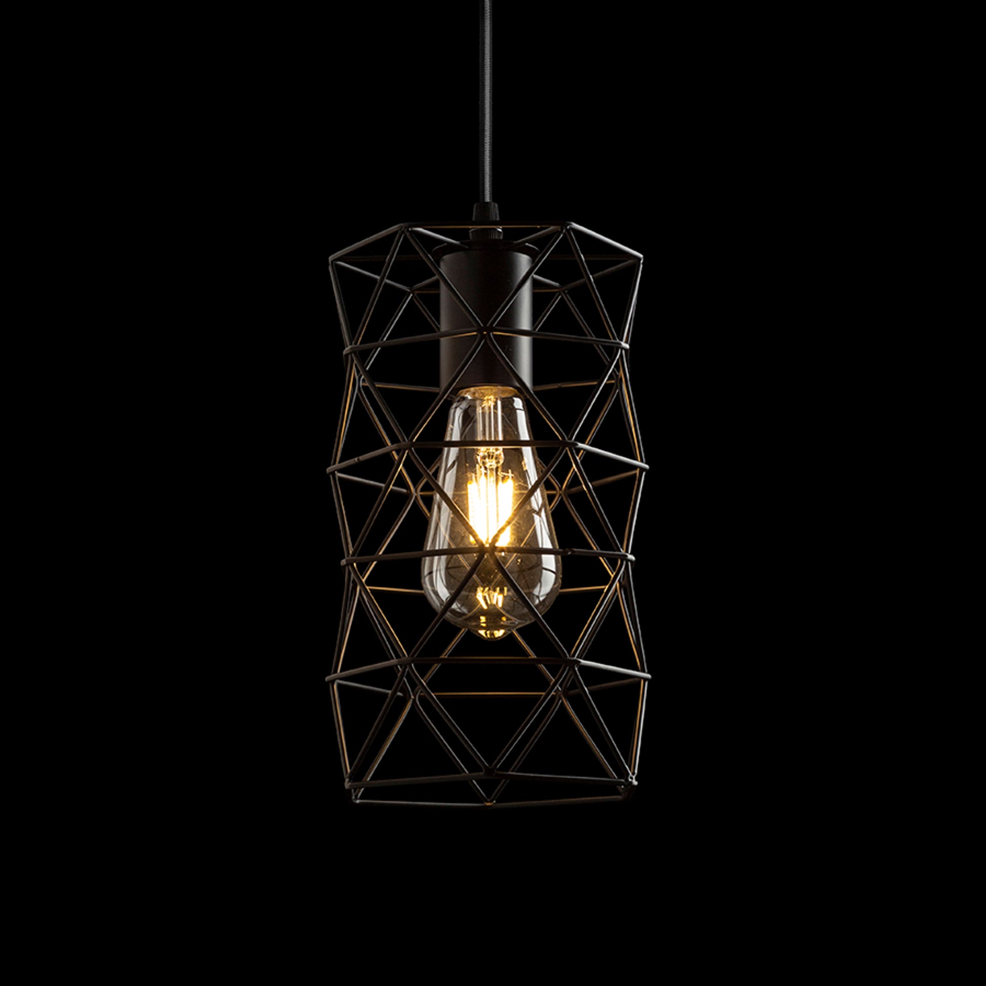 RENDL pendant lamp ILUSIA pendant black  230V LED E27 15W R13892 2