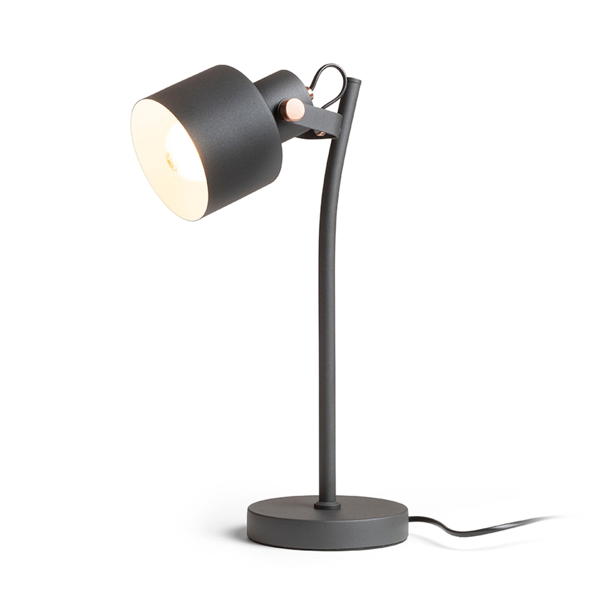 RENDL table lamp CELEIA table matte black brushed copper 230V LED E27 11W R13904 1