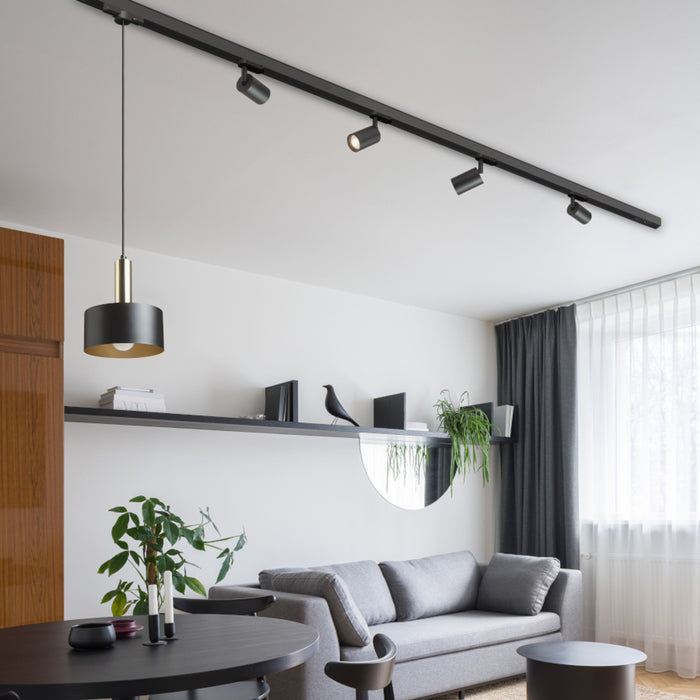 RENDL 3-circuit track system DUDE for 3-circuit tracks black 230V LED GU10 9W R13929 2