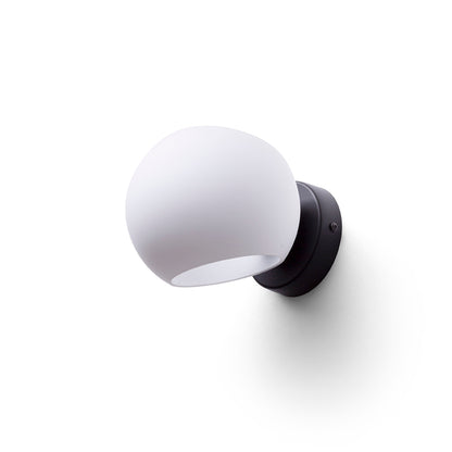 RENDL wall lamp SOLARIS surface mounted frosted glass/black 230V LED E14 7W R13995 1