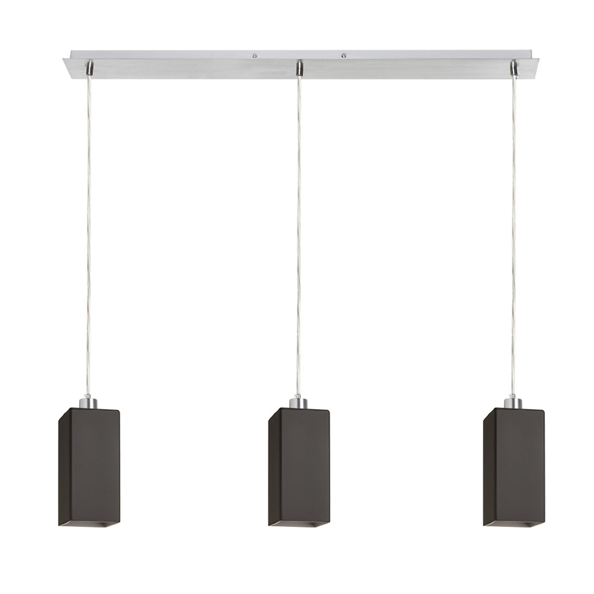RENDL pendant lamp LIZ III 80 pendant black glass/chrome 230V LED E27 3x15W R14030 1