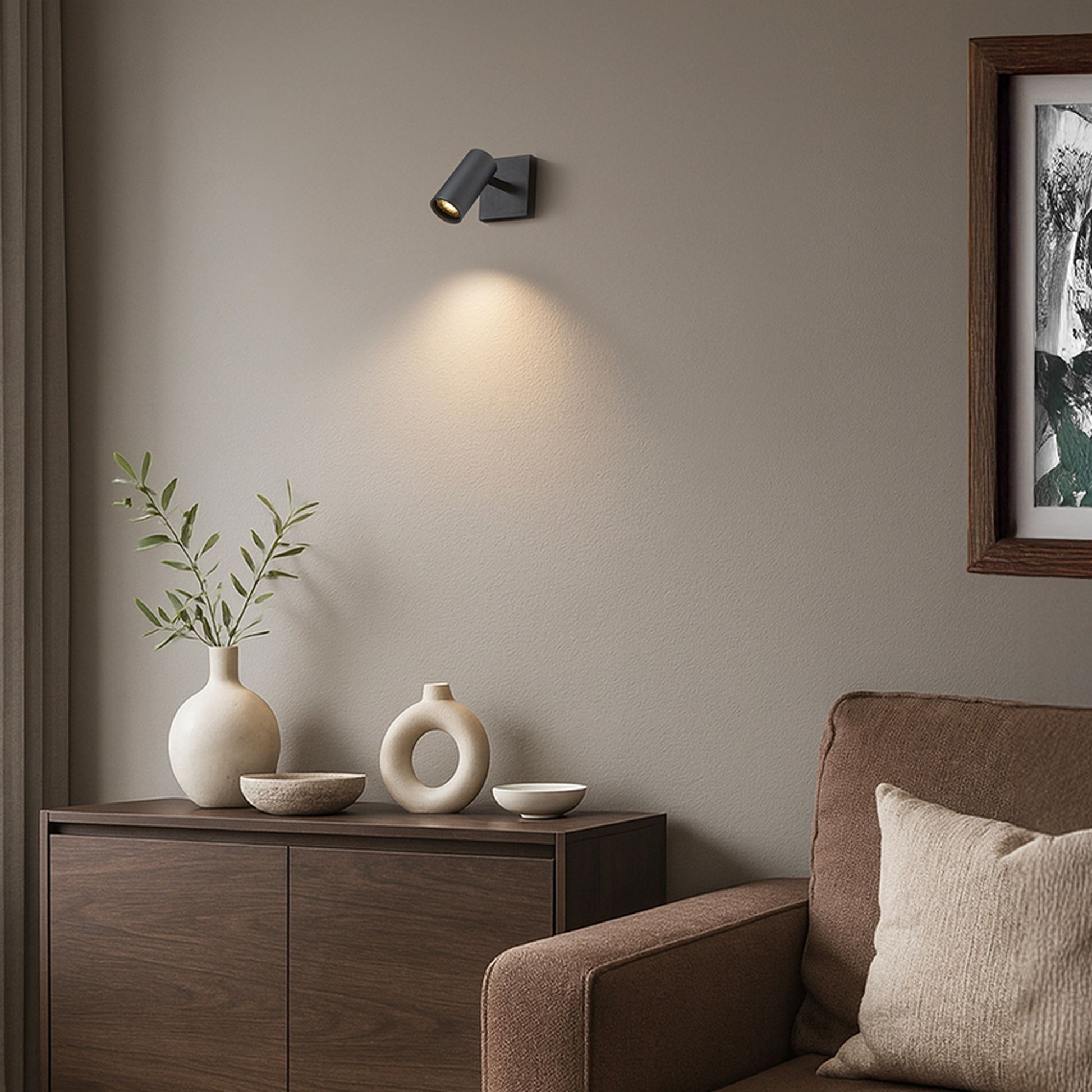 RENDL spotlight MARTA surface mounted black 230V LED GU10 8W R14420 2