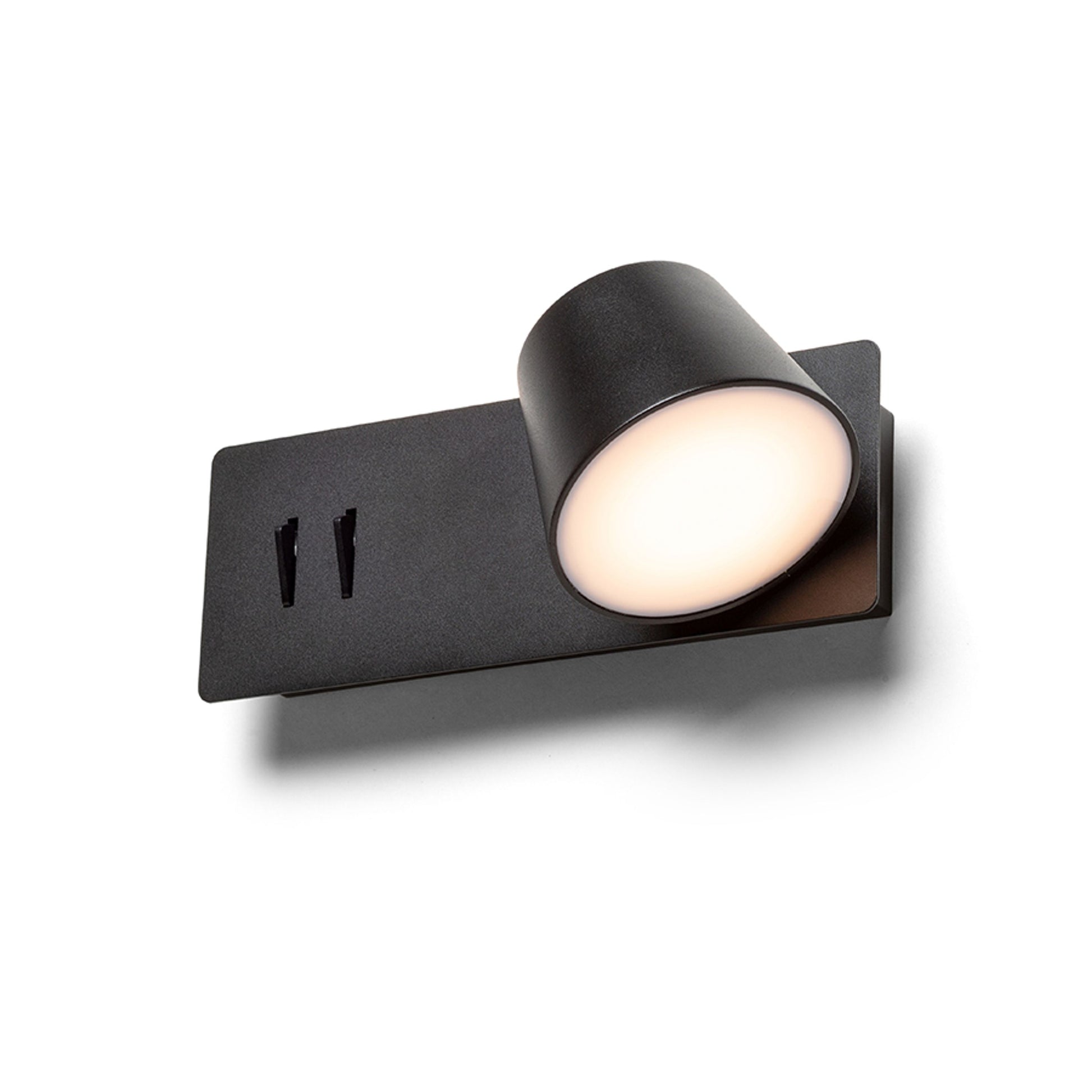 RENDL spotlight AMADEUS wall with backlighting black  230V LED 4+6W  3000K R14522 1